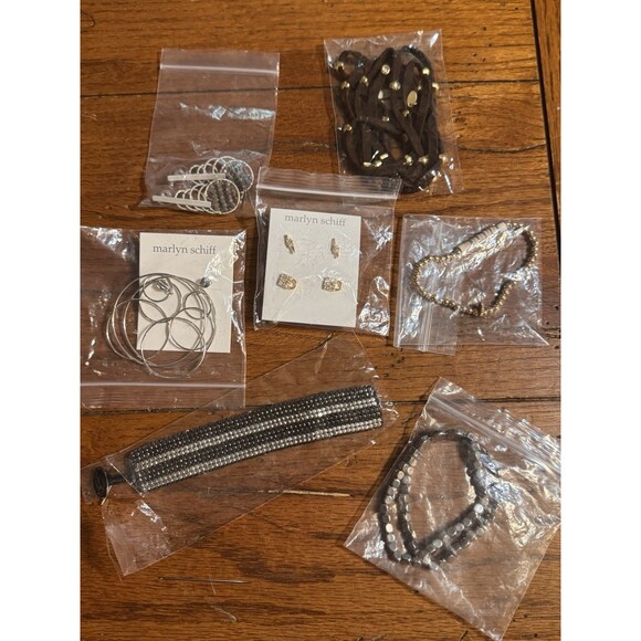 Marlyn Schiff Jewelry Lot of 7; 3 earrings & 4 bracelets New in Package